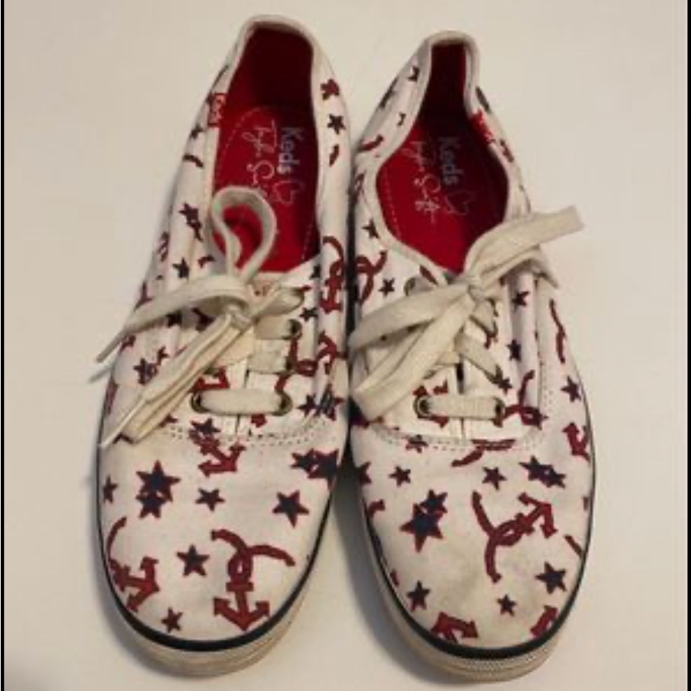 Taylor Swift Keds, Nautical Anchor print size 8